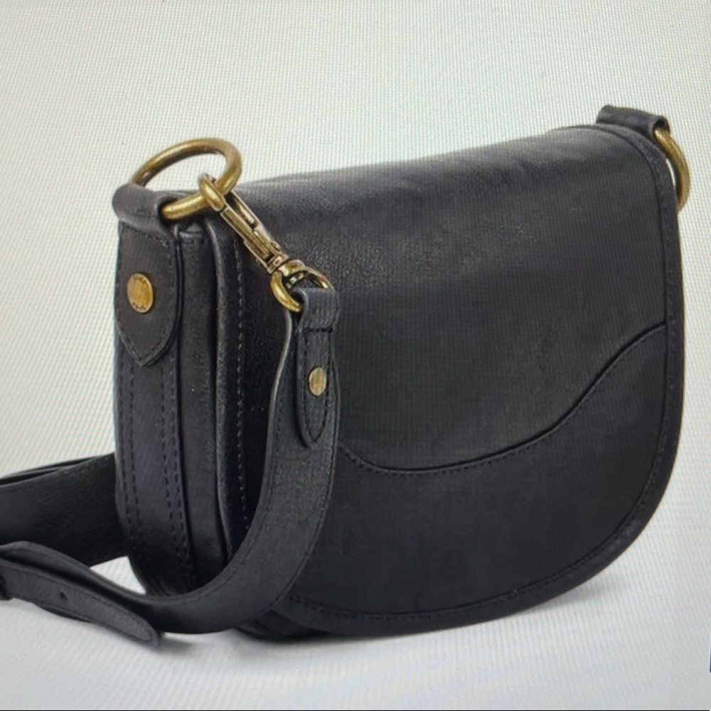 Frye Lucy Ocean Leather Crossbody Saddle Bag